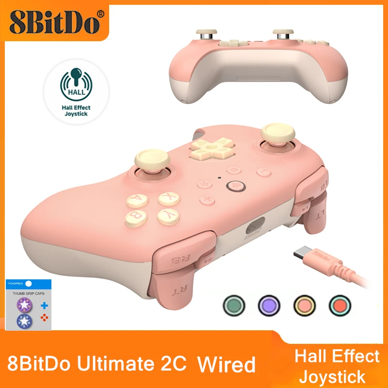 

8BitDo Ultimate 2C Wired Hall Effect Joystick Gaming Controller For PC Windows 10/11 Steam Deck Raspberry Pi Android Game