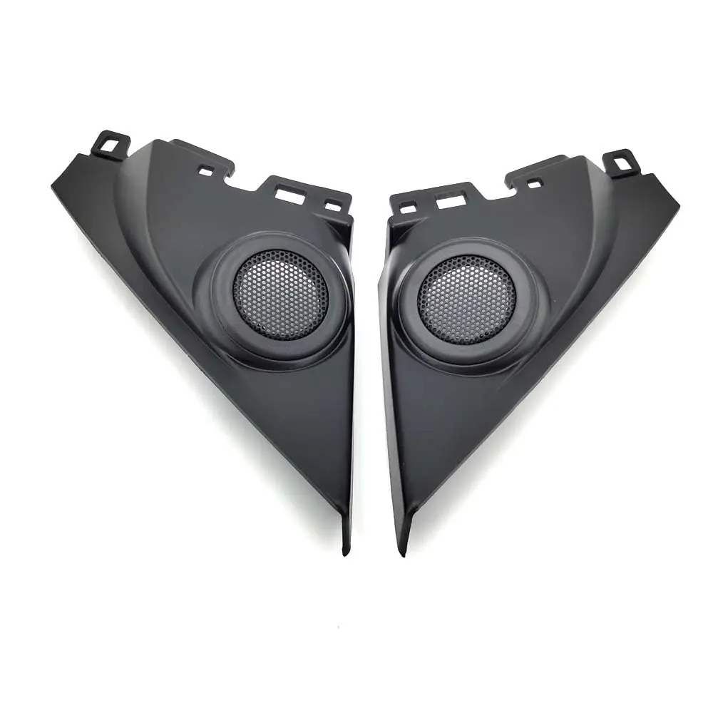 2Pcs Front Door Tweeter Speaker Cover Trim For Honda Civic 10th 2016-2019 Black
