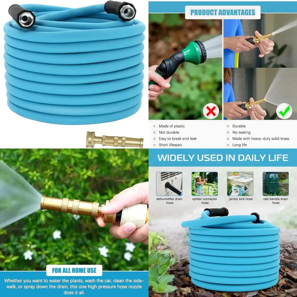 

Бессвинцовый шланг для питьевой воды — шланг для автодома длиной 100 футов с твердыми алюминиевыми фитингами 3/4, для использования в саду и на колесах, гарантия без утечек