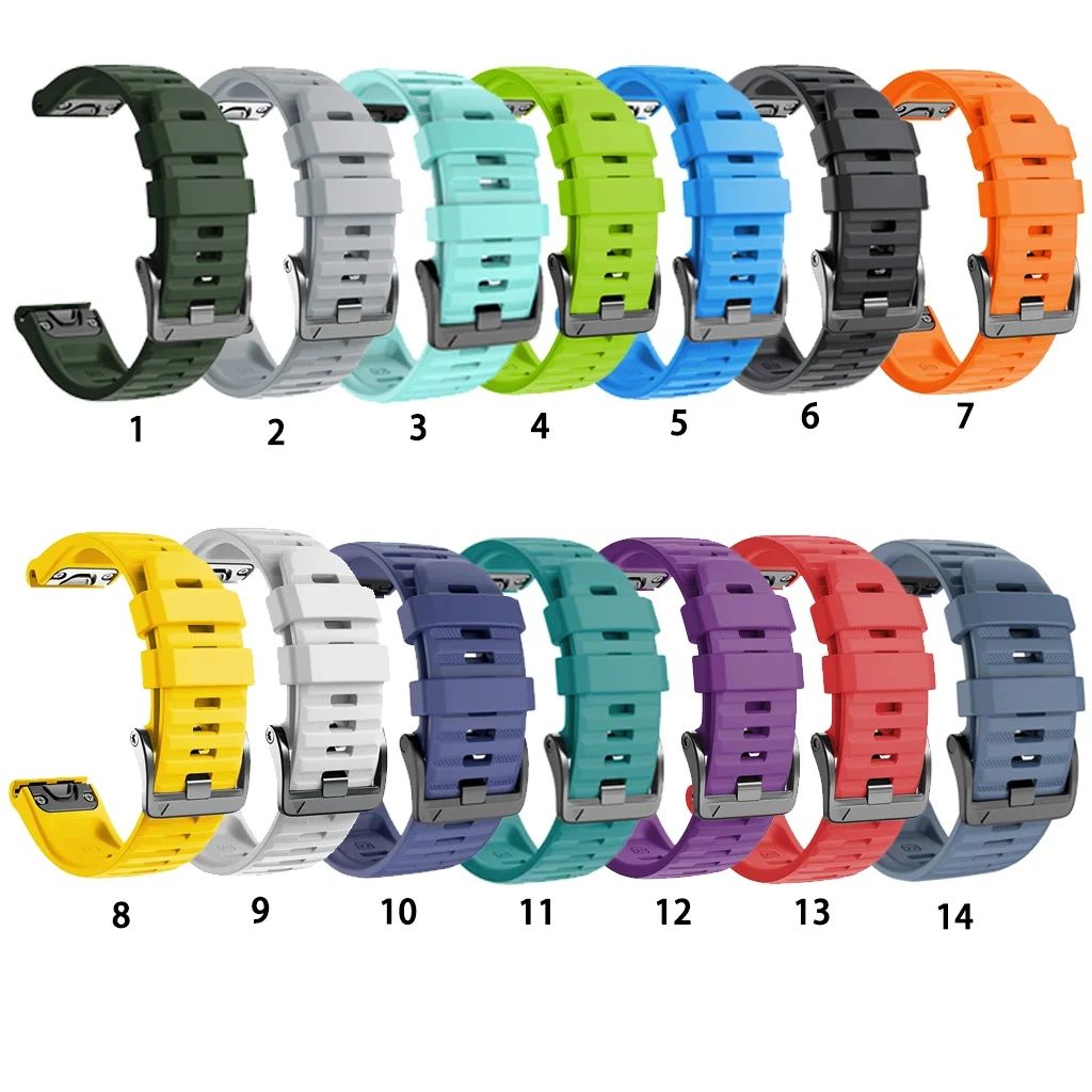 Quick Fit Strap for Garmin Fenix 7,Fenix 6,Fenix 5 plus,instinct 2,Forerunner 955 965 745 935 945 3 hr,Fenix 5X,7X,6X Silicone