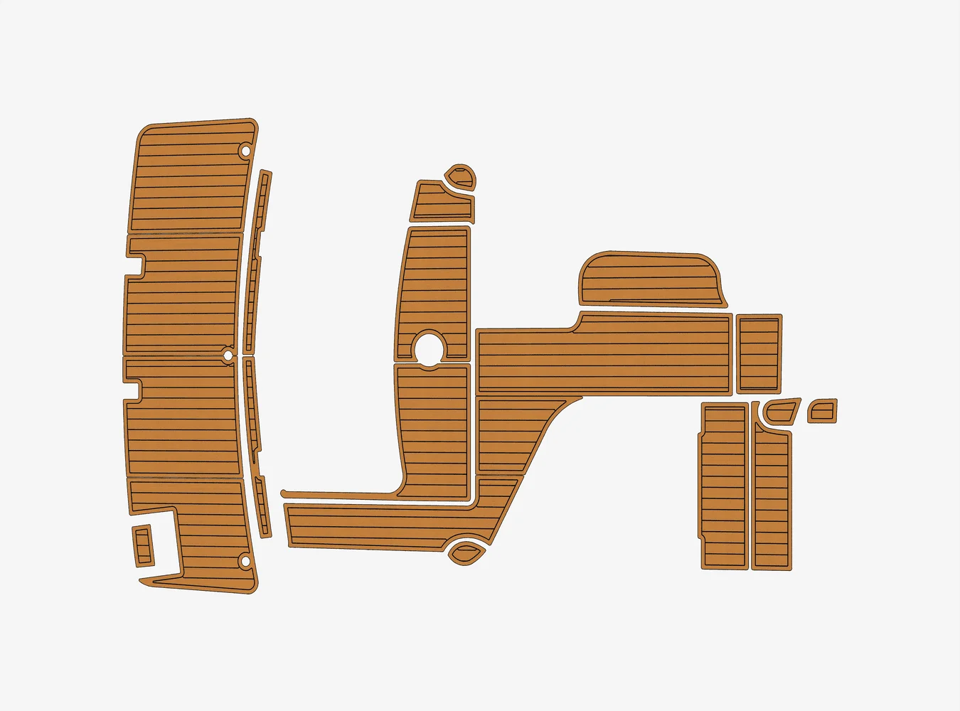 

2002-2005 Rinker 312 Fiesta Vee 1/4" 6mm EVA foam Non-Slip PVC Teak Decking marine Mat seadek gatorstep carpet Marine Floor