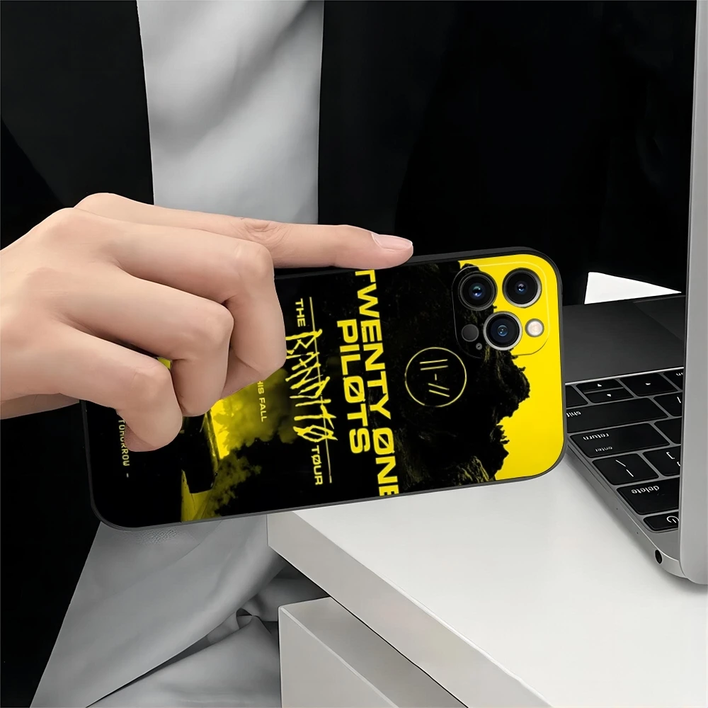 T-Twenty One Pilots Phone Case For Iphone 16 15 14 13 Pro Max Suitable For Ages 10-18 12 11 Xr X Xs Mini 6 7 8 Plus Se 2024 High