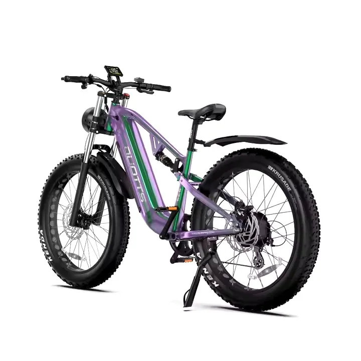 New European stock  E26 all-terrain electric mountain bike double suspension trail 26*4.0 fat tire 20AH lithium battery