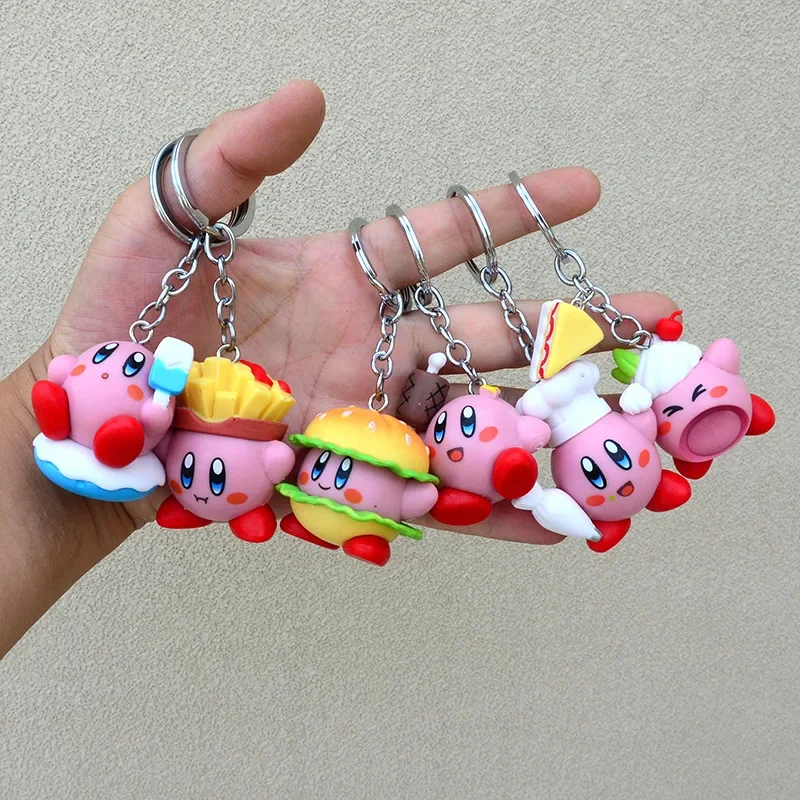 Anime 12 Modelle Super Niedliche Kawaii Kirby Figuren Schlüsselanhänger Tragbare Beliebte Modelle Anime Perfektes Kindergeschenk Spielzeug – Detail 3