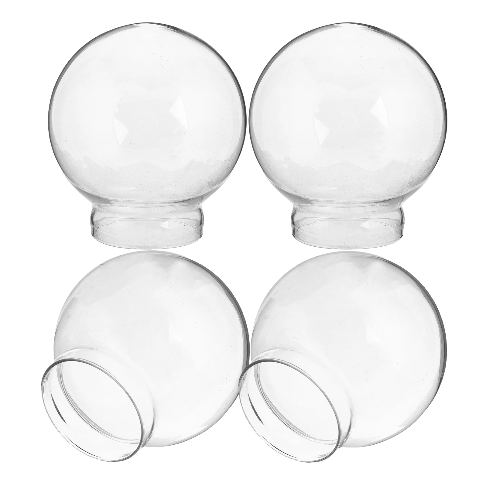 

4pcs 80mm DIY Snow Globes Decorative Crystal Ball Glass Dome Transparent Christmas Balls Without Lids Empty Glass Snowflake Ball