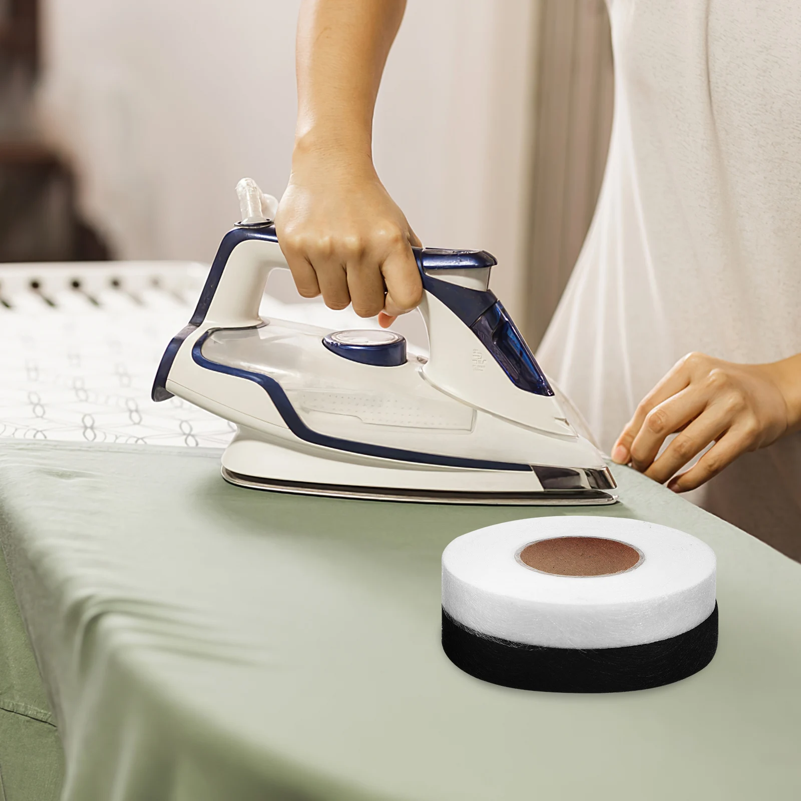 

2 Rolls Iron on Hemming Tape Double Sided No Sew Fabric Tape Hem Adhesive for Clothes Repair Seam Bonding Reliable Strong Hold