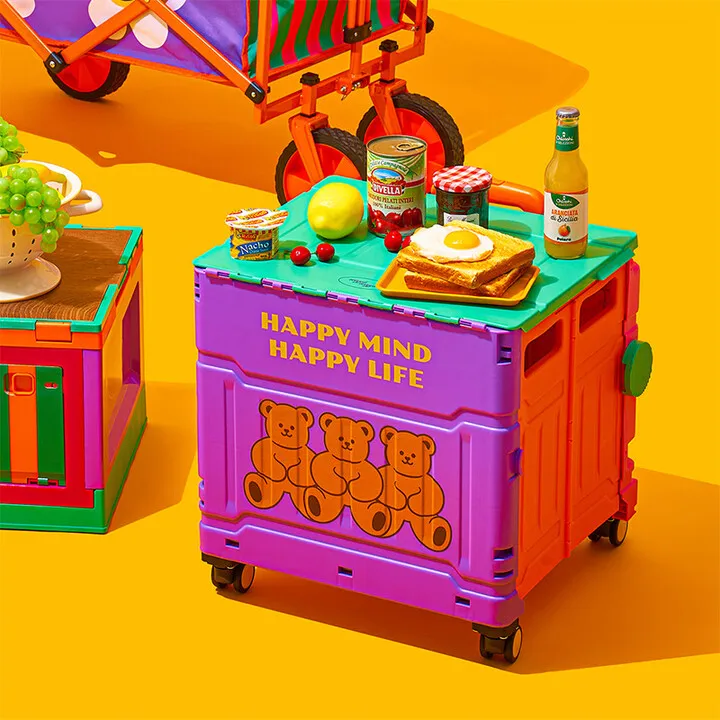 Practical household lightweight storage cart, storage box, organizing box, foldable for moving