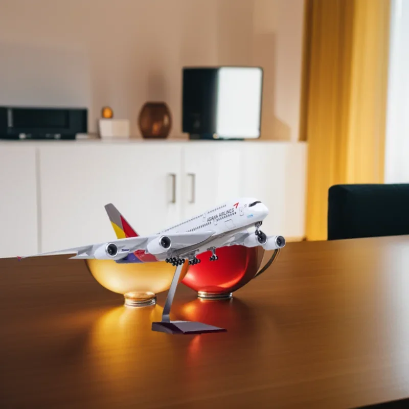 

1/160 Scale 50.5cm Airline Airbus 380 A380 Hana Airplane Toys Plane Model With Landing Geal Building Kit Airplanes Decoration