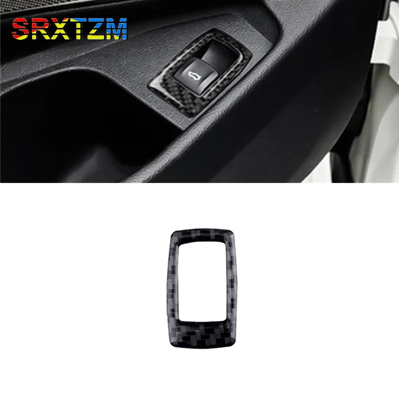 For BMW G20 G28 3 Series 2019-2021 Car Door Trunk Switch Button Frame Cover Carbon Fiber Sticker Automobile Interior Accessories