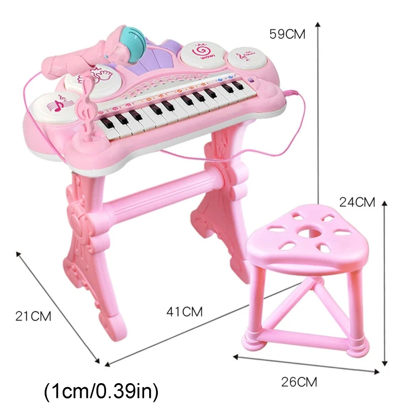 24 Keys Electronic Keyboard Piano Organ Toy Multifunctional Kids Educational Toy Gift Children Musical Instrument