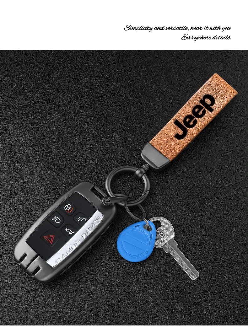 Portachiavi In Fibra Di Carbonio Per Jeep Cherokee – Rotazione 360°, Antismarrimento In Lega Di Zinco, Elegante E Portatile