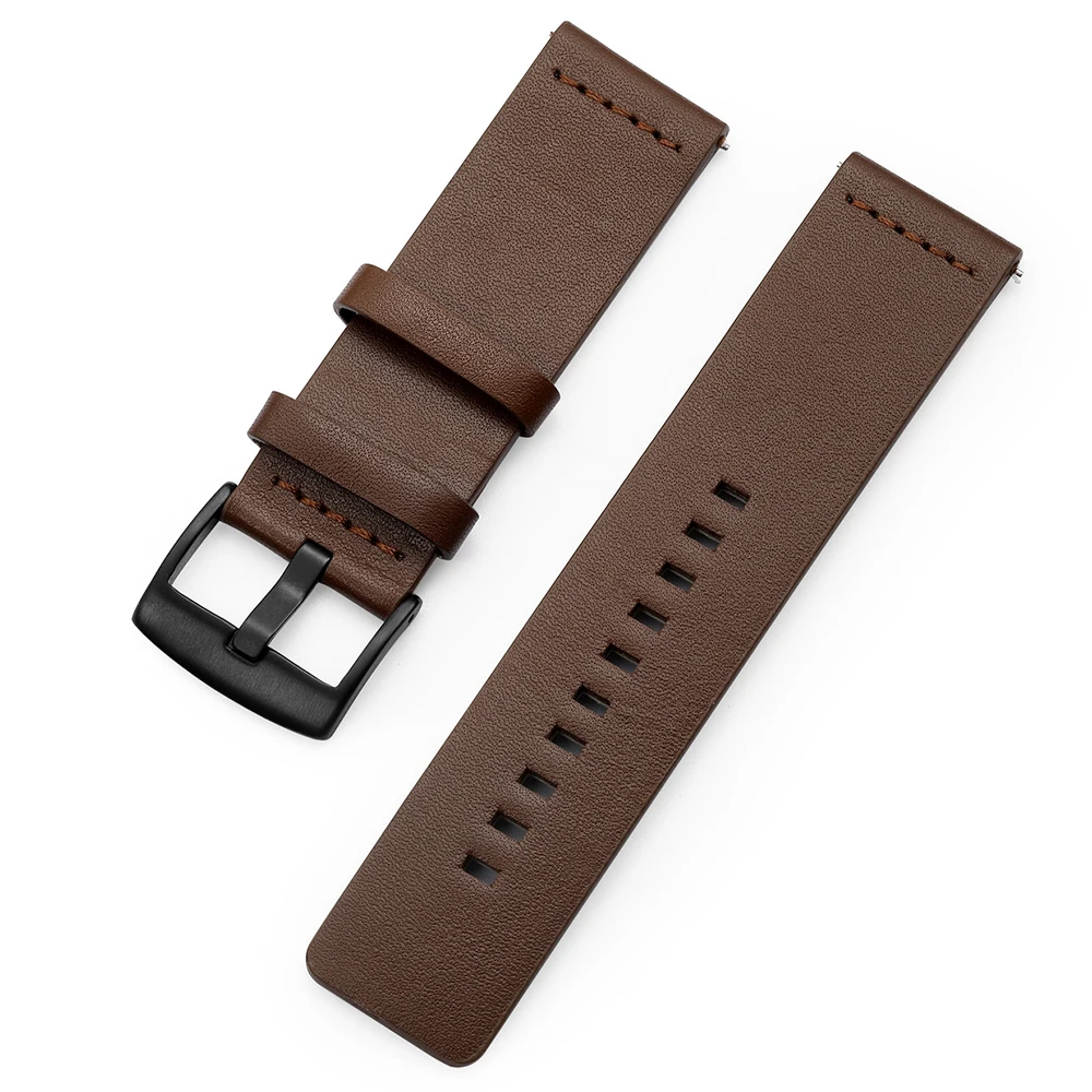 Ремешок кожаный для Xiaomi Huami Amazfit GTR 47 мм GTR 4 3 2 2e Pace Stratos, 22 мм
