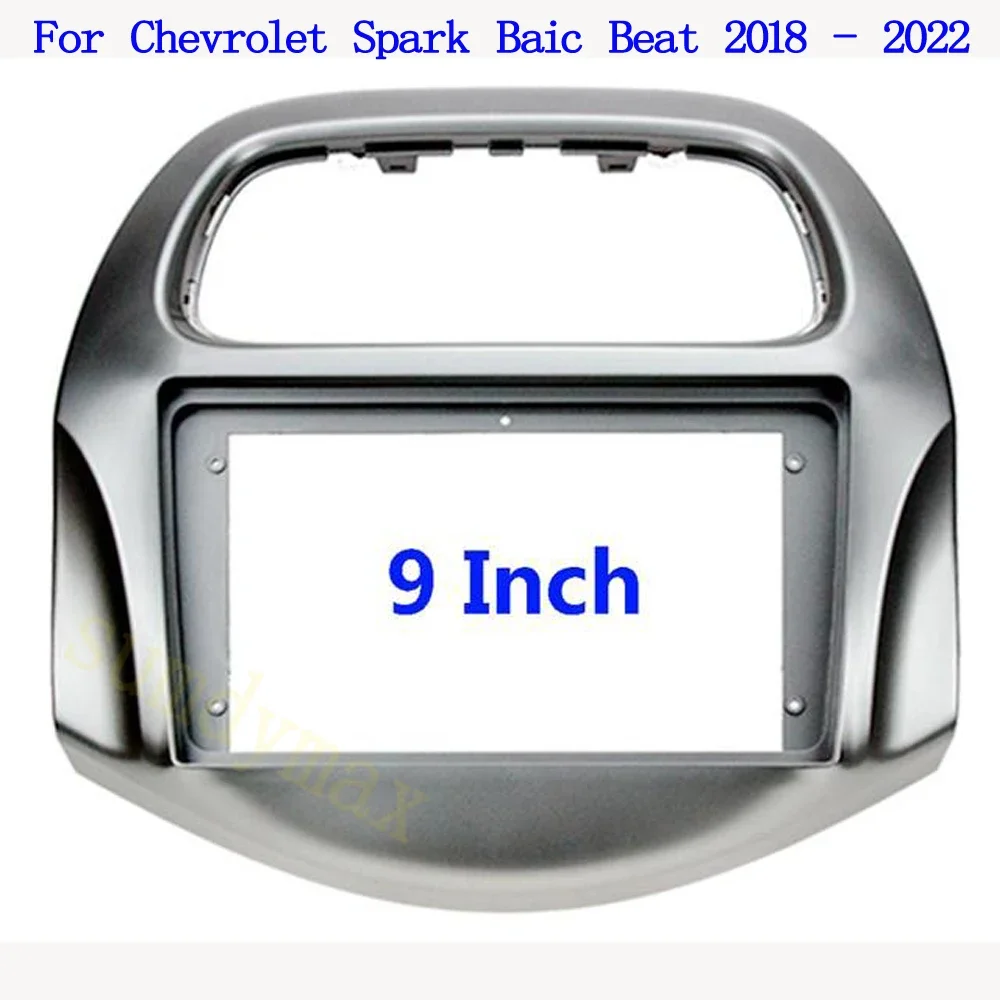 9 inch Car radio Frame for Chevrolet Spark Baic Beat 2018 - 2022 Car Fascia Radio Panel Fitting Kit Install Bezel