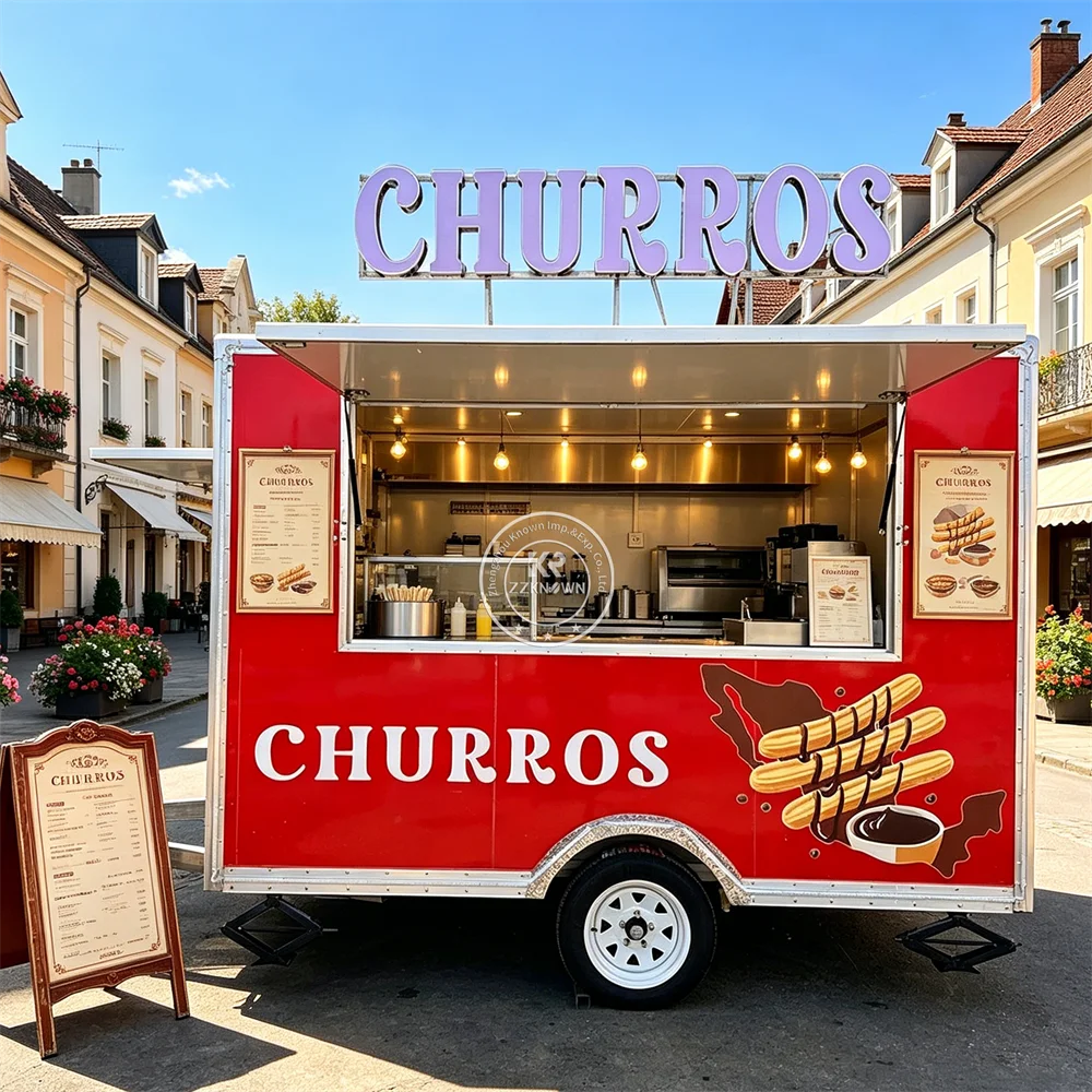 

Mobile Pizza Coffee Food Truck Hot Dog Snack Trailer Customized Street Fast Food Trailer with Fully Equipped Kitchen