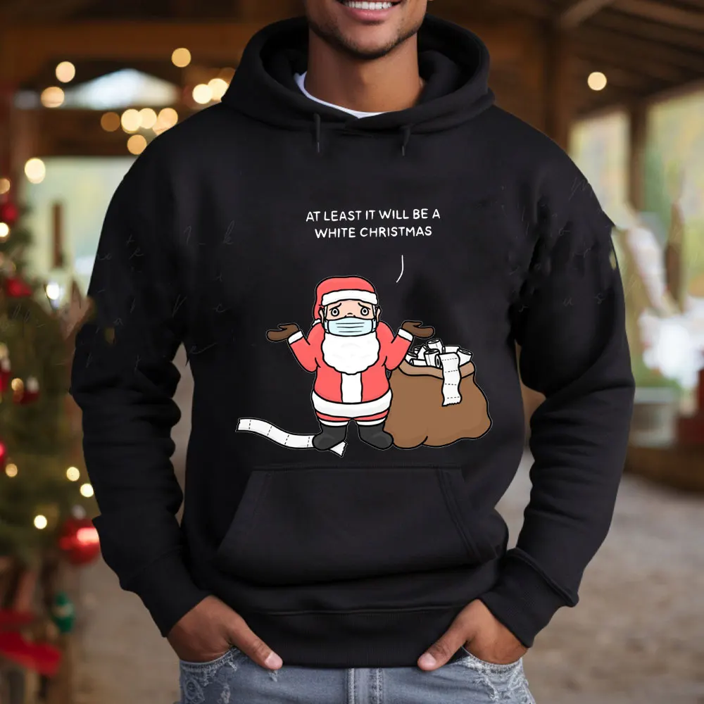 funny AT LEAST IT WILL BE A WHITE CHRISTMAS Christma Hoodie Men Pattern Ropa Hombre Autumn New in Hoodies & Sweatshirts Pullover