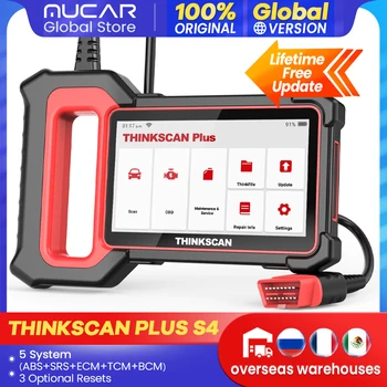 THINKCAR Thinkscan Plus S4 Professional Car Diagnostic Tools Auto Obd2 Scanner ABS Brake Mulit System Code Reader Free Update