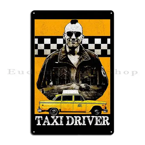 Taxi Driver Travis Bickle New York Design Metallplakett Järnklubb Väggdekor Vardagsrum Plåtskylt Affisch 6 best sales taxichaufför - №5