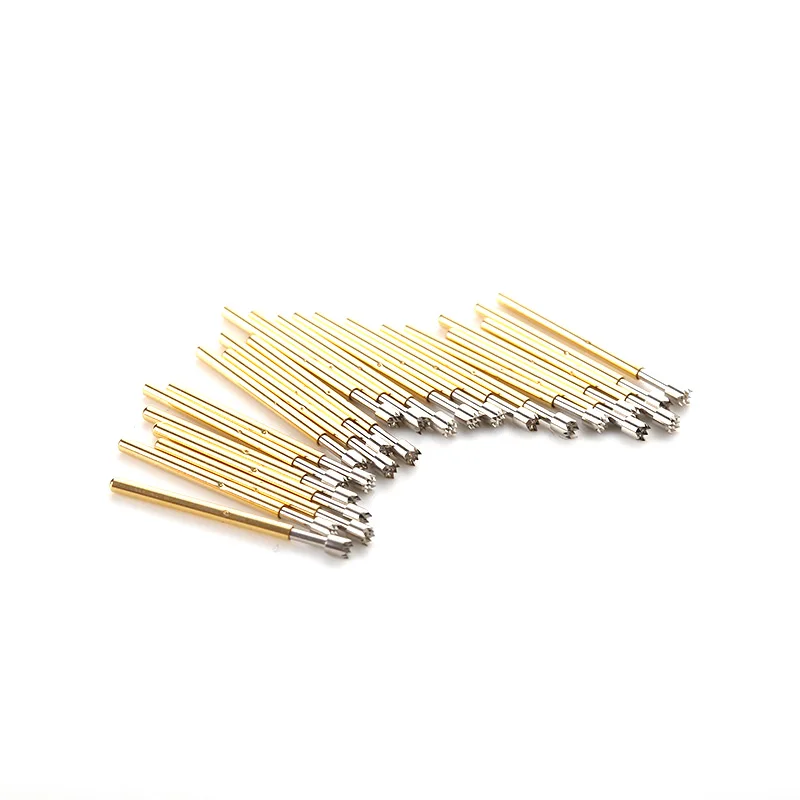 P75-H2 100PCS Brass Spring Test Probe Nickel Plated Needle Head Test Instrument Accessories Length 16.5mm for Electronic Tools