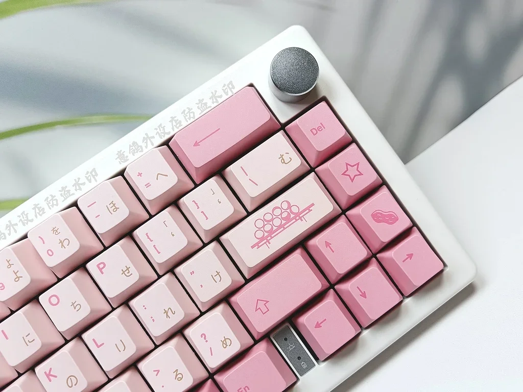 Imagem -04 - Teclado Mecânico Pequeno Ania Theme Pbt Dye Sub Pink Keycaps Faça Você Mesmo Perfil Cereja