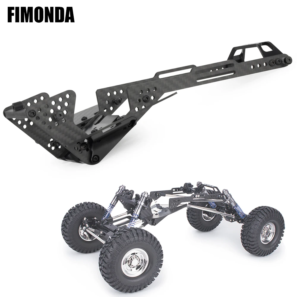 Carbon Fiber LCG Chassis & High Clearance Links Kit with Transmission & Transfer Case for 1/10 RC Crawler