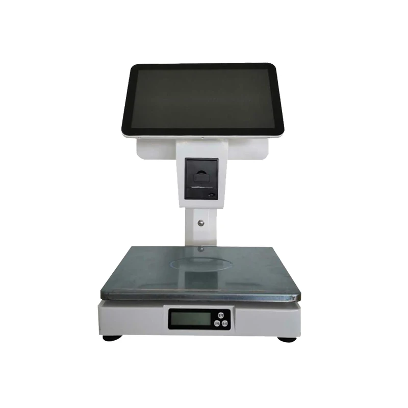 

All in One 15.6 Inch Both Touch Screen Scale Digital Weight Machine Weighing Scale With Built-In 58mm Receipt Printer