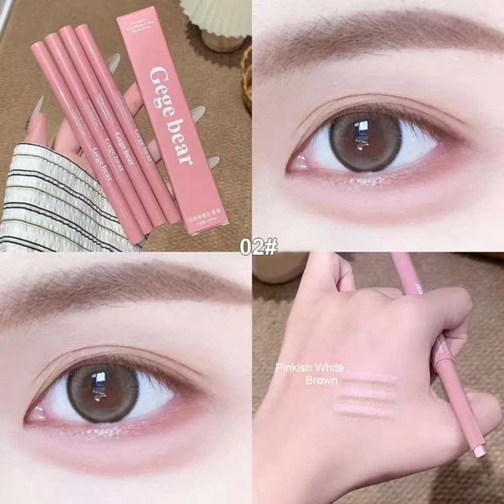 ดินสอเขียนขอบตาแบบสองหัว 2 in 1 พร้อมแปรงแต่งตา สำหรับเขียนขอบตาล่างและอายแชโดว์  ใช้งานง่าย แต่งหน้าเร็ว