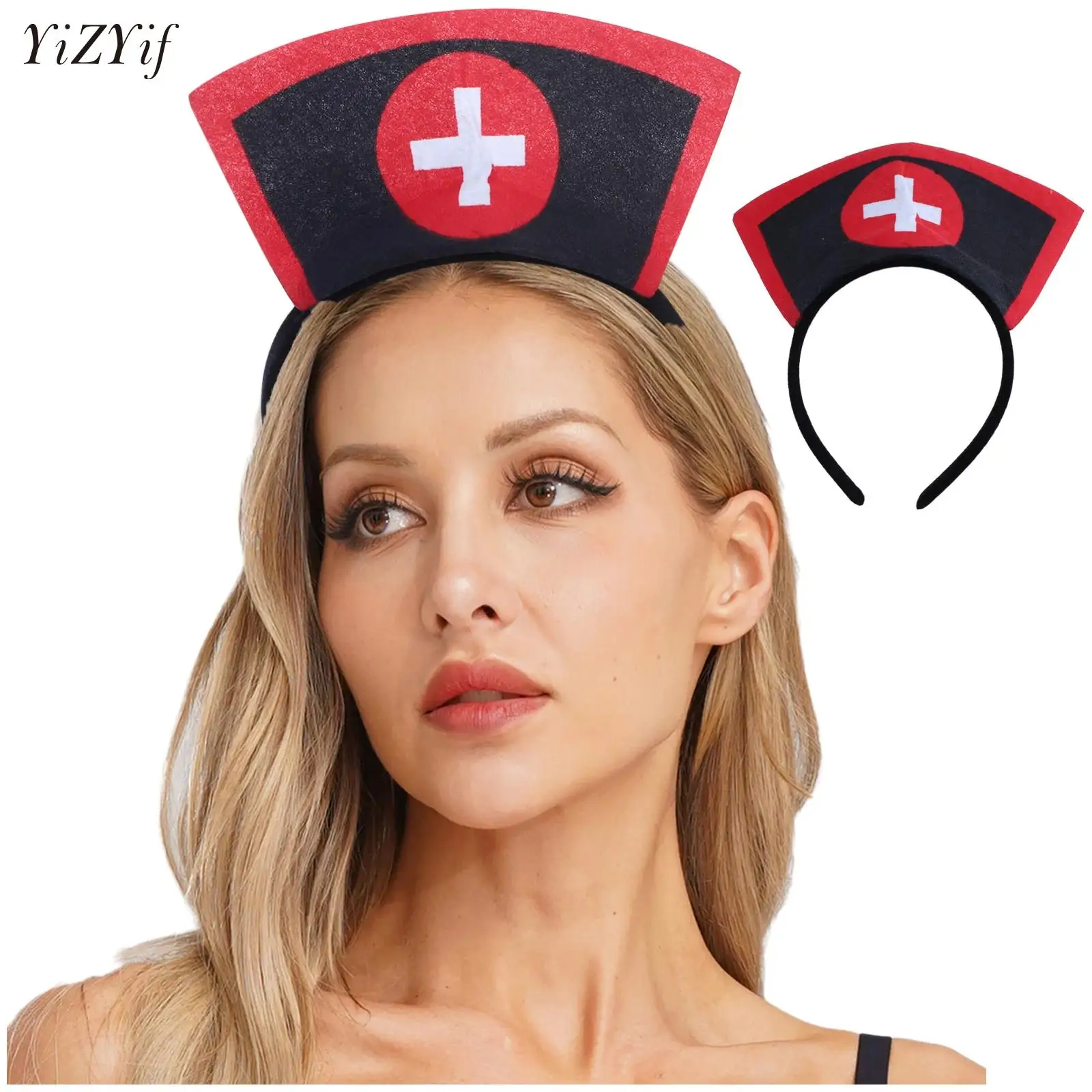 Chapeau d'infirmière créatif pour femmes, bandeau, tenue amusante, Halloween, carnaval, fête, accessoires de Cosplay, casquette, accessoires de jeu de rôle de médecin