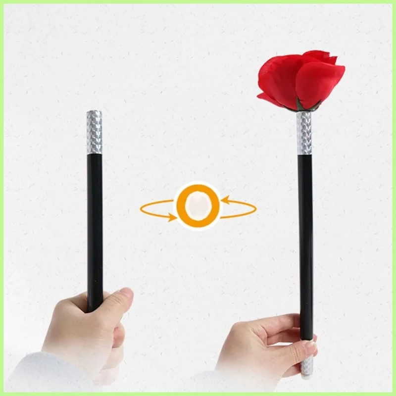 Flower Magic Tricks Stick to Rose Flowers Appearing Close up Street Stage Magic Toy Magic Illusion Gimmicks Props Gift for Kids
