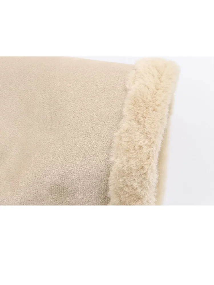 HH Frauen Mode Reversible Langarm Winter Warme Jacke Weibliche Stehkragen Einreiher Tasche Verziert Jacke Mujer