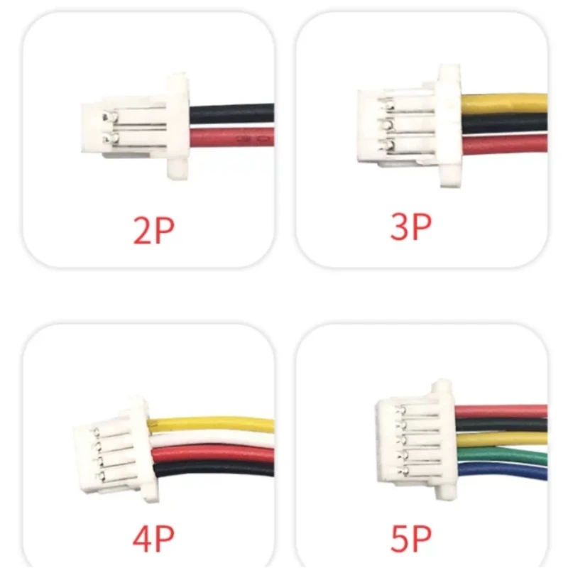 5PCS/LOT JST SH 1.0mm 2P 3P 4P 5P 6P 7P 8 Pin 10CM Connector Pitch 1.0mm