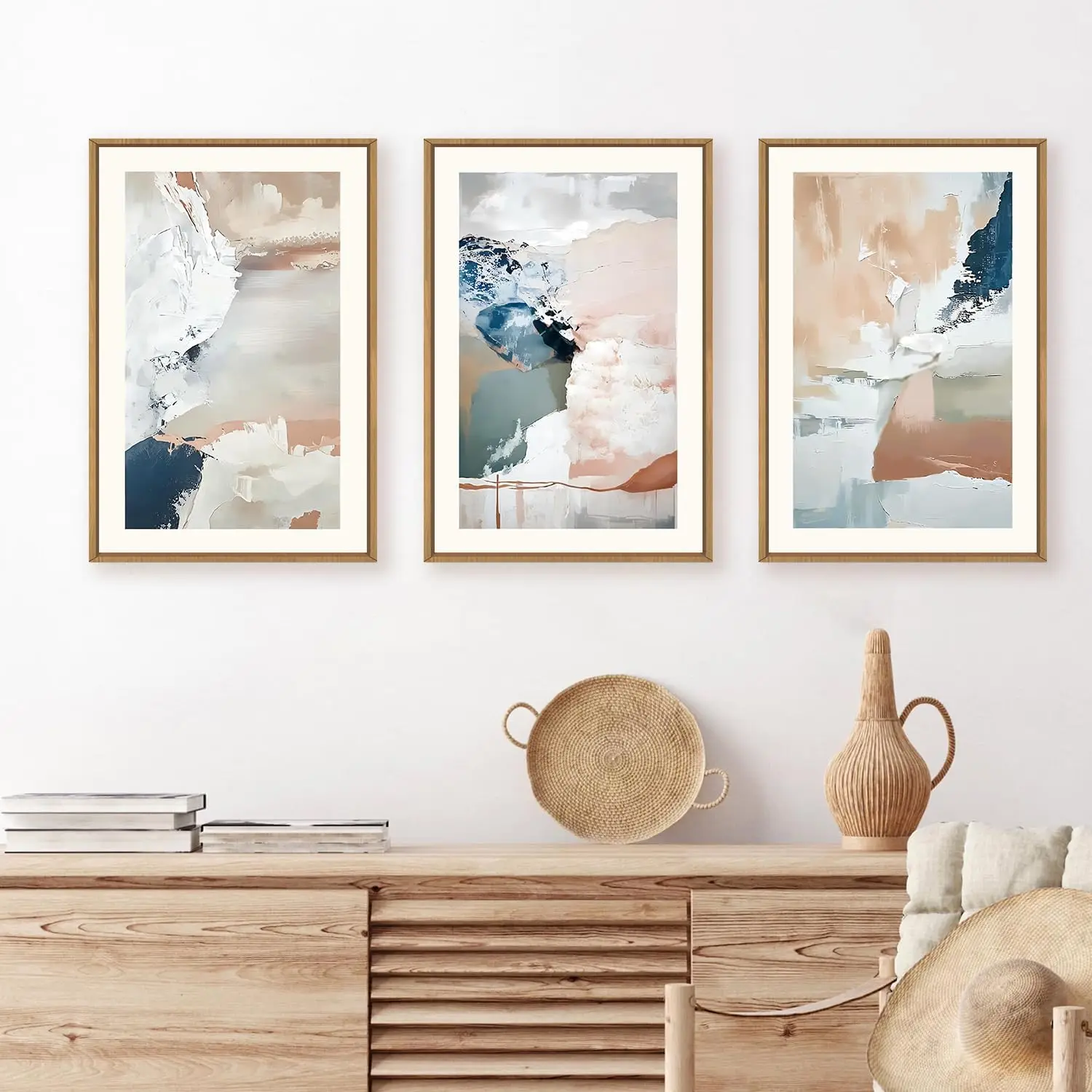 

3PCS Colorful Abstract Wall Art Painting Pictures Bohemian-style Canvas Printed Posters Bedroom Dining Room Office Decoration