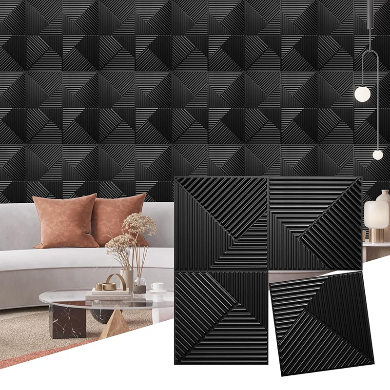 10pcs 30x30cm 3D Art Wall Panel background wall decoration exterior 3D wallpaper suitable for room bathroom ceiling hotel office view 6
