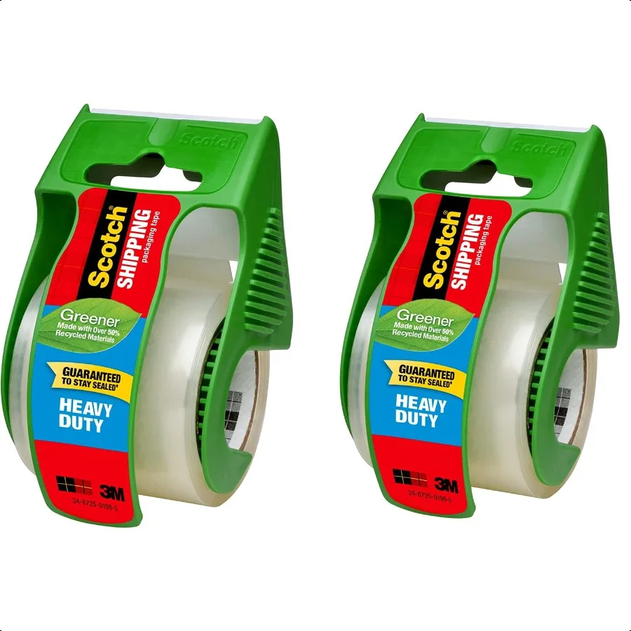 

Скотч Сверхмощная упаковочная лента 1,88 x 19,4 yd Упаковочная лента Доставка Прочное уплотнение на всех типов коробок 1,5 ядра Прозрачная 2 упаковки