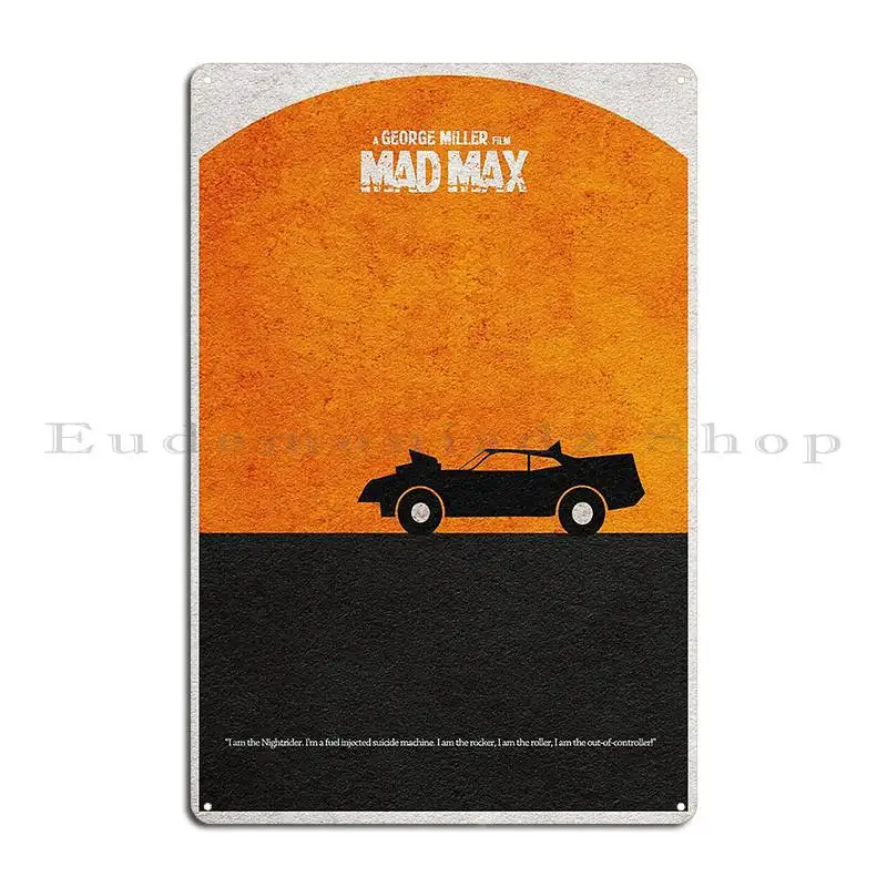 Mad Max Metal Sign Pub Mural Bar Cave Bar Personalized Cinema Tin Sign Poster