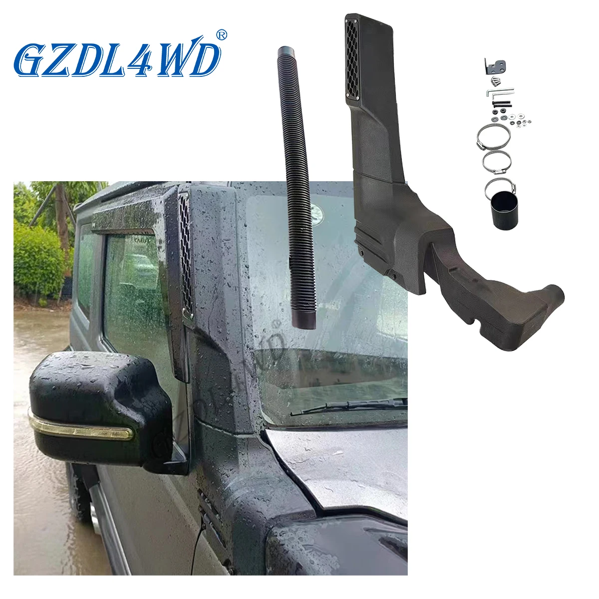 

Новый стиль автомобильные Внешние аксессуары LLDPE подводное плавание 4x4 для Jimny JB64W JB74W 2019 + Автозапчасти Wading шланг воздухозаборник