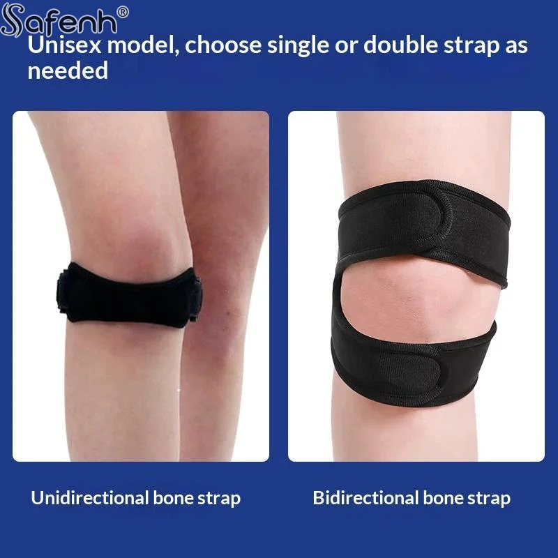 Sports Knee Support Brace Knee Patella Strap With Polyester Fiber Shock Absorption 4-Way Compression For Sports Running Hiking - view 6