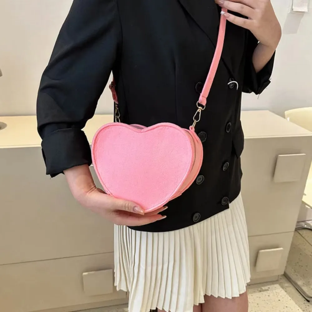 2023 Fashion Crossbody Bags for Women New Simple Single Shoulder Bag Casual Felt Love Handbag Женская Сумка Women\'s Handbags