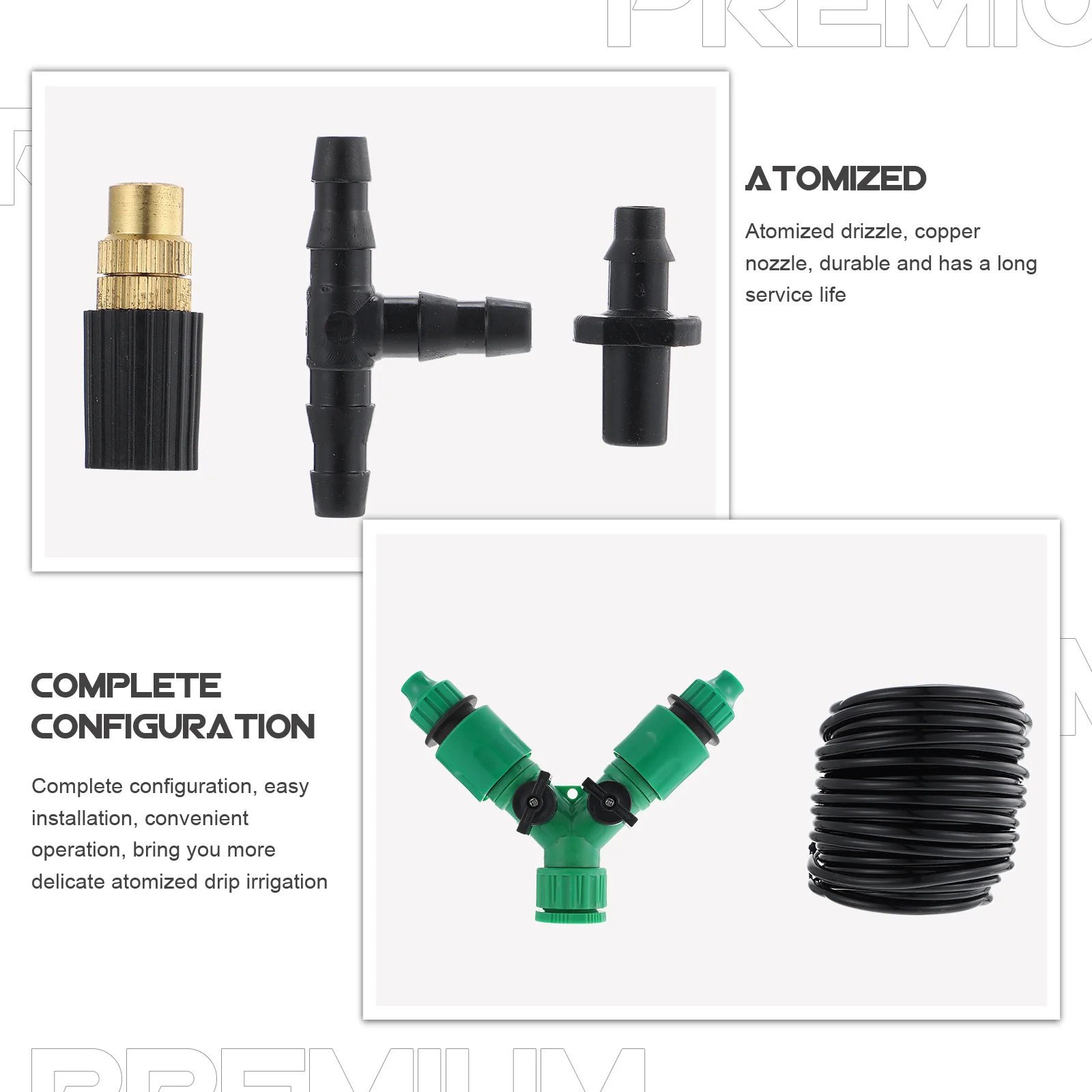 

1Set 20m Garden Sprayer Nozzle Kit Drip Irrigation Hose Sprinkler Mist Irrigation Nozzles Copper Watering Tool