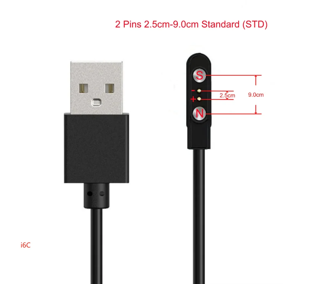 2pin Smartwatch Dock Charger Adapter USB Charging Cable Cord for Smartwatch Power Charge Wire Accessories