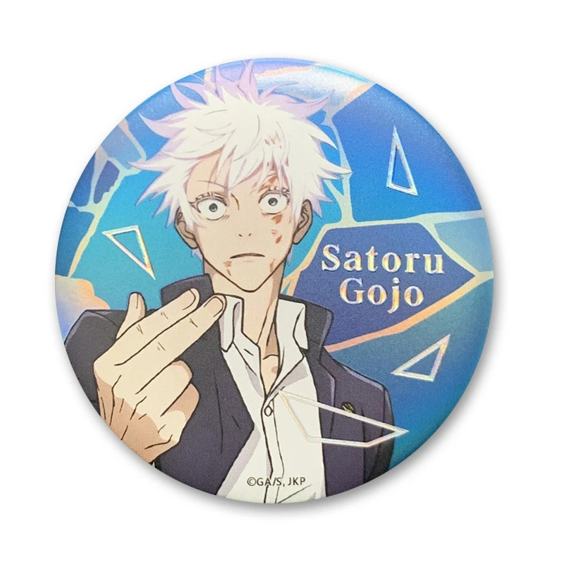 

Anime Jujutsu Kaisen Satoru Gojo Geto Suguru Cosplay Relief Badge Cherish Jade and Bend Battle Damage Laser Ambitus