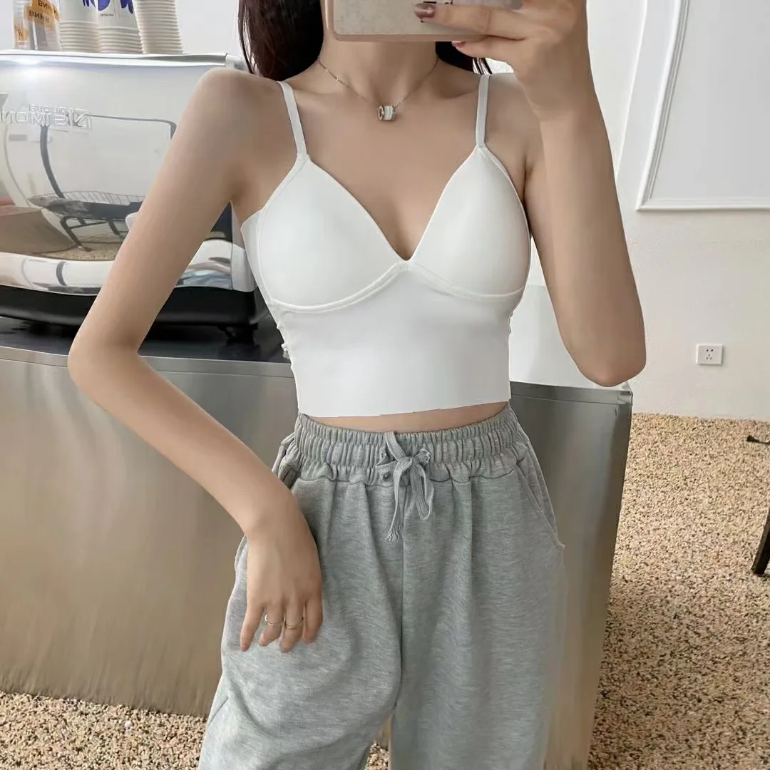 

Сексуальная короткая майка с открытой спиной, женская одежда Y2k, летняя одежда без рукавов с v-образным вырезом, белый, черный корсет, женский элегантный укороченный топ 2024