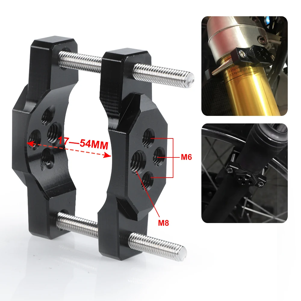 

Motorcycle Stent Headlight Bracket 17-54mm Bumper Clamp Auxiliary Spotlight Clip Light Decoration fixed Bracket Bars Stent Adapt