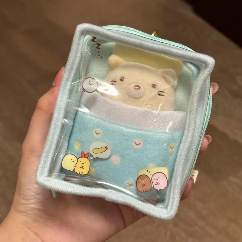 PVC Transparente Badge Bag para Meninas, Presente Dos Desenhos Animados, Kawaii, Bonito, Sumikkogurashi, Crossbody, Pequena Boneca De Armazenamento, Display, Presente