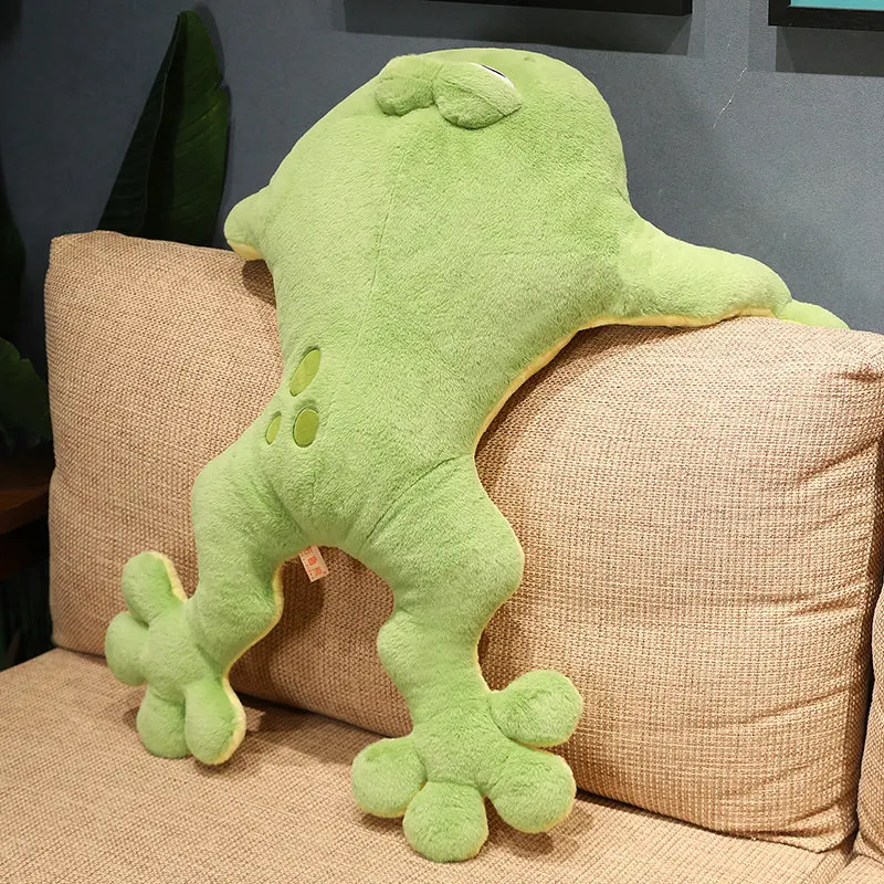 60-130cm Giant Big Frog Plush Toy Stuffed Plushies Grogs Throw Pillow Cushion Home Decor Kids Birthday Gift for Boy Big Eyes