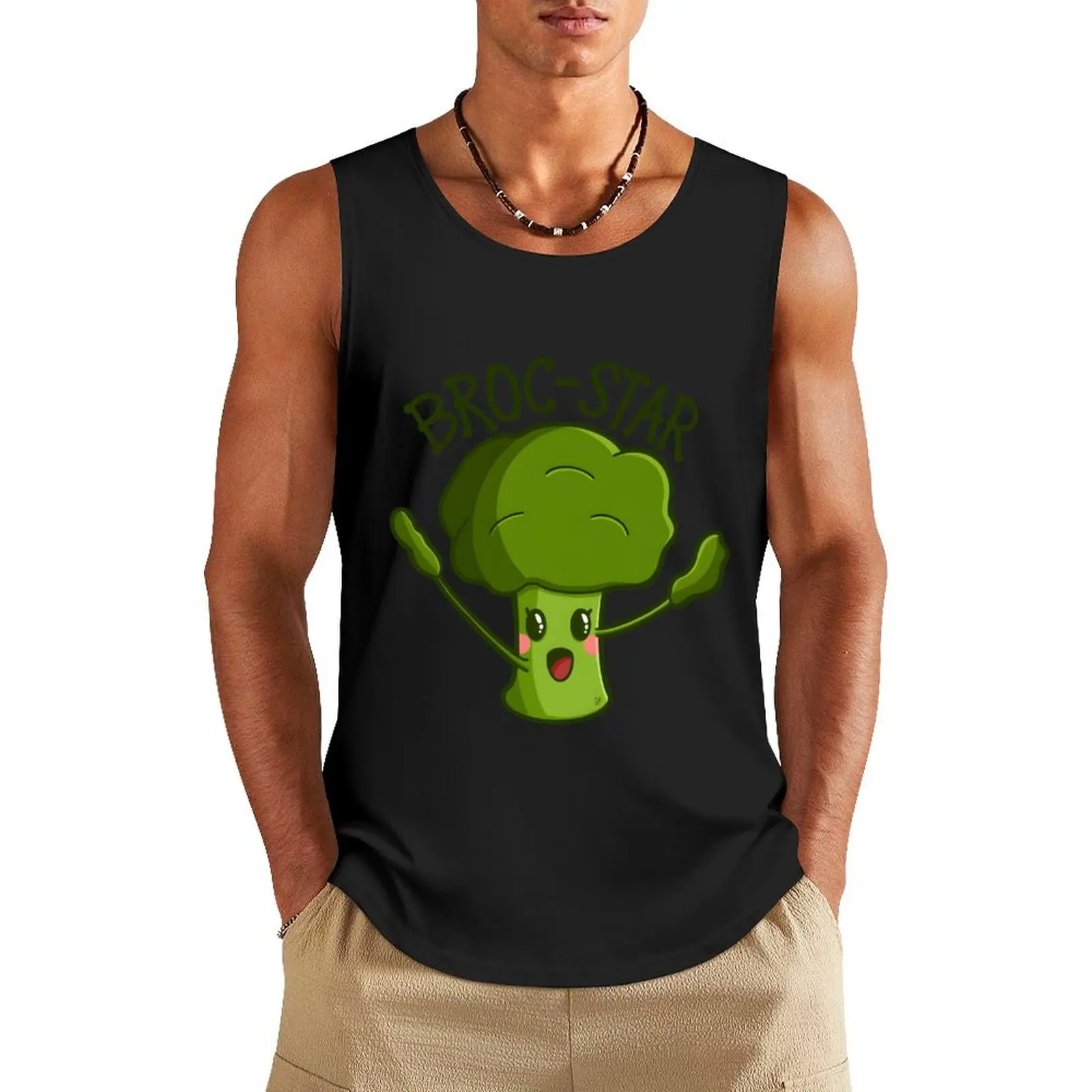 

Broc-Star Rock Star Broccoli Tank Top anime Men's t-shirt