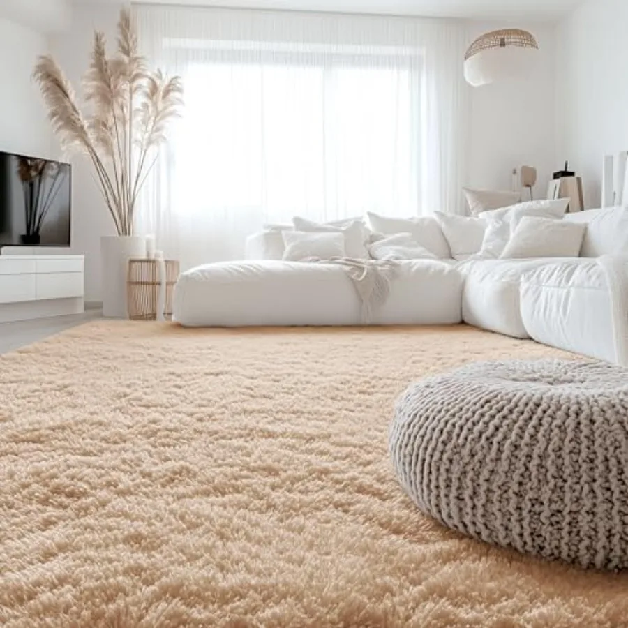 

6x9 Machine Washable Large Area Rugs for Living Room Bedroom Soft Fluffy Shaggy Bedside Rug Indoor Floor Carpet for Girls and B
