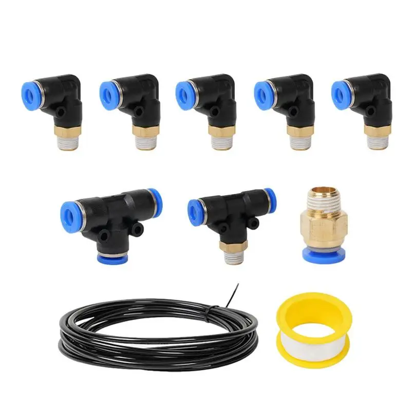 T-Shaped Connector Tee T-Shaped 3 Ways Pneumatic Tube Labor-Saving Vehicle Accessories Pressure-Resistant Car Supplies For Nylon