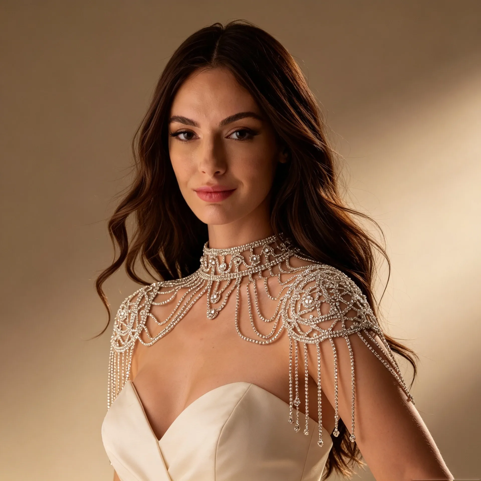 Luxury Bridal Wedding Fashion Rhinestone Shoulder Chain Super Flash Wedding Dress Decoration Chain Multi layer Tassel Body Chain