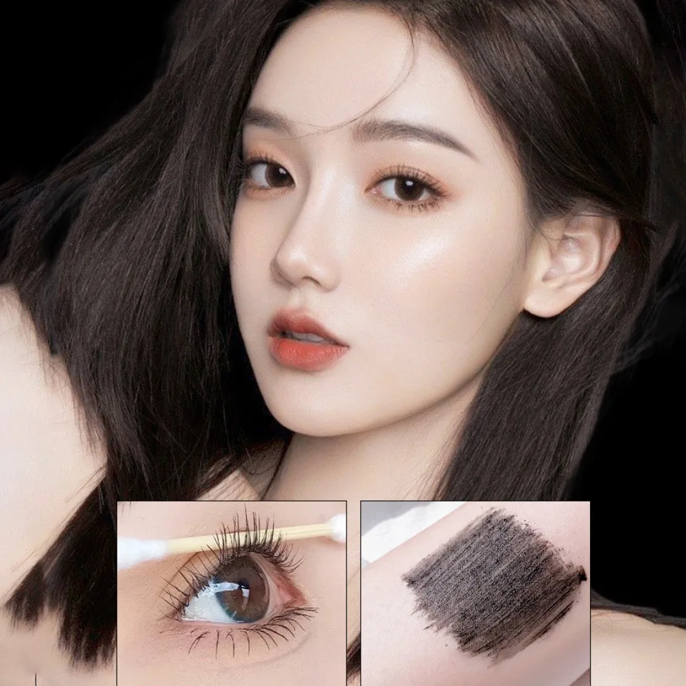 Mascara colorato per ciglia in ferro metallico Mascara impermeabile con tubo d'argento piccolo e lunghezza del volume Mascara colorato ad effetto esteso ad asciugatura rapida