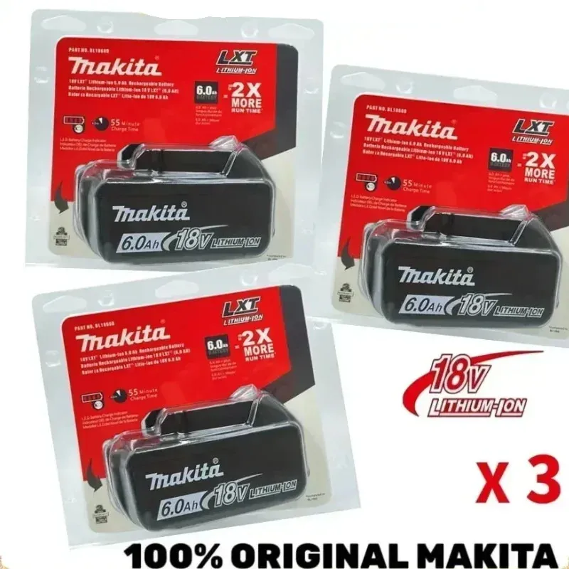 

Оригинальная батарея Machita 6 Ач (совместима с аккумуляторами Machita 18 В BL1830B, BL1850B, BL1850B1840, BL1860, BL1815), замена литиевой батареи